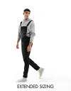 エイソス 【送料無料】 エイソス メンズ カジュアルパンツ ボトムス ASOS DESIGN skinny overalls in black Black