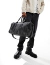 【送料無料】 フレンチコネクション メンズ ボストンバッグ バッグ French Connection faux leather classic holdall bag in black Black