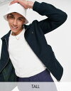 yz t@[[ Y WPbgEu] AE^[ Farah Hardy tall cotton harrington jacket in navy - NAVY Navy