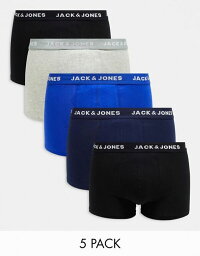 【送料無料】 ジャック アンド ジョーンズ メンズ トランクス アンダーウェア Jack & Jones 5 pack trunks in multi Black