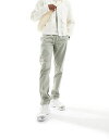 【送料無料】 エイソス メンズ カジュアルパンツ ボトムス ASOS DESIGN pull on chino in sage green with elastic waist Sage Green