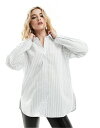 ReVida ŷԾŹ㤨̵֡ ǥ磻 ǥ  ȥåץ JDY long sleeve loose fit shirt in white with blue stripe CLOUD DANCERפβǤʤ16,480ߤˤʤޤ