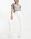 【送料無料】 ドクターデニム レディース デニムパンツ ジーンズ ボトムス Dr Denim Moxy super skinny high rise jeans in off white Off white