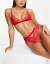 【送料無料】 エイソス レディース ブラジャー アンダーウェア ASOS DESIGN Viv lace and mesh triangle bra with velvet trim in red Red