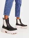 ReVida ŷԾŹ㤨̵֡ С ǥ ֡ġ쥤֡ 塼 River Island scoop elastic boot with contrast sole in black BlackפβǤʤ13,980ߤˤʤޤ
