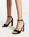  オフィス レディース サンダル シューズ Office hesitation heeled sandals in black micro Black micro