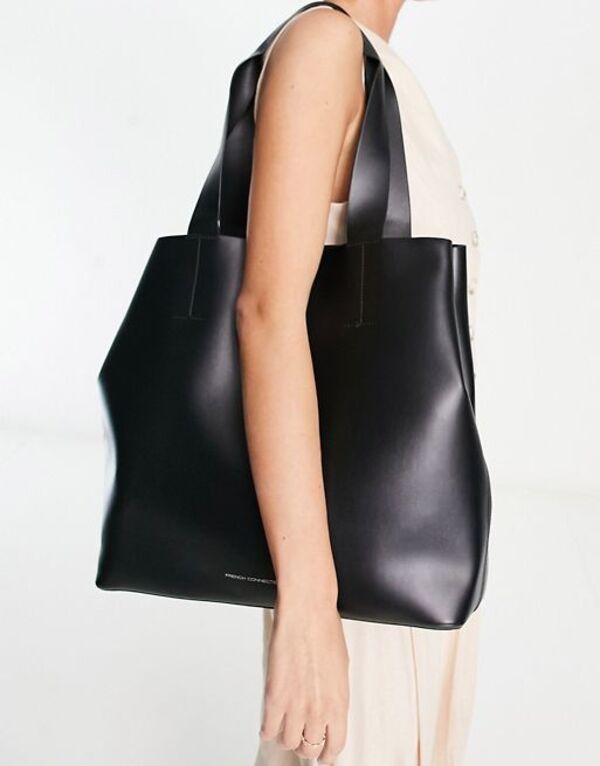  フレンチコネクション レディース トートバッグ バッグ French Connection structured tote in black Black