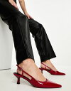 エイソス 【送料無料】 エイソス レディース ヒール シューズ ASOS DESIGN Strut slingback mid heeled shoes in red Red