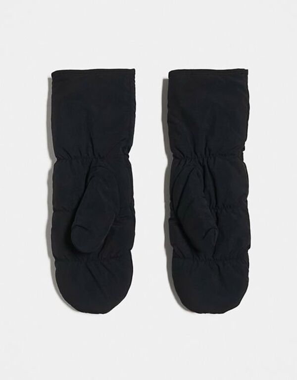 yz EB[NfC fB[X  ANZT[ Weekday padded mittens in black Black