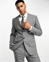 【送料無料】 ジャック アンド ジョーンズ メンズ ジャケット・ブルゾン アウター Jack & Jones Premium super slim fit stretch wool mix suit jacket in gray Light Gray