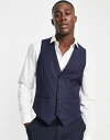 【送料無料】 ハリー ブラウン メンズ タンクトップ トップス Harry Brown slim suit vest in navy NAVY