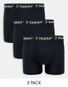 yz t@[[ Y {NT[pc A_[EFA Farah 3 pack boxers in black Black