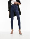 【送料無料】 トップショップ レディース デニムパンツ ジーンズ ボトムス Topshop enhancing Jamie jeans in mid blue Mid Blue