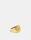 yz ACRuh Y O ANZT[ Icon Brand stainless steel vintage star signet ring in gold GOLD