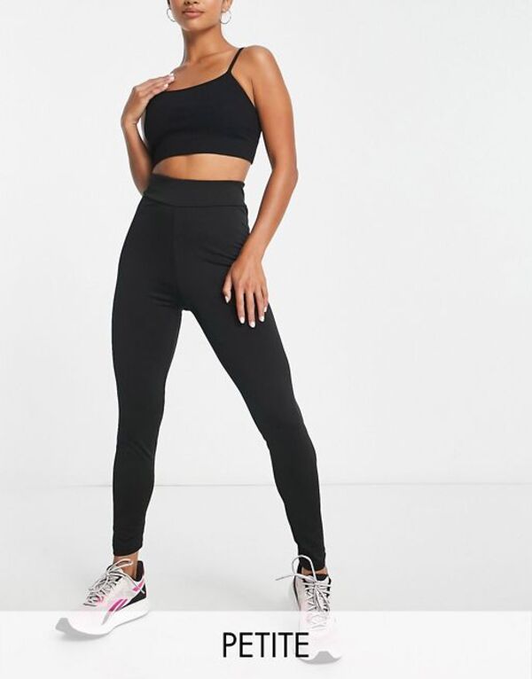 yz X[hxA fB[X MX {gX Threadbare Fitness Petite gym leggings in black Black