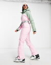 yz veXg fB[X WPbgEu] AE^[ Protest Showy ski suit in pink and green color block Color Block