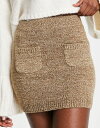 【送料無料】 フリーピープル レディース Tシャツ トップス Free People knitted mini skirt in brown sand Sand