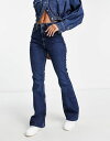  リバーアイランド レディース デニムパンツ ジーンズ ボトムス River Island high rise flared jeans in blue DENIM - DARK