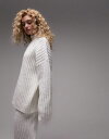 トップショップ 【送料無料】 トップショップ レディース ニット・セーター アウター Topshop premium knitted boucle sweater in cream CREAM