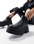 【送料無料】 ロンドンレベル レディース ブーツ・レインブーツ シューズ London Rebel low ankle chelsea boots in black Black