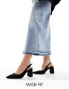 【送料無料】 エイソス レディース ヒール シューズ ASOS DESIGN Wide Fit Sutton slingback mid block heele...