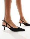 【送料無料】 エイソス レディース ヒール シューズ ASOS DESIGN Strut slingback kitten heeled shoes in bl...