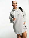 リバーアイランド 【送料無料】 リバーアイランド レディース ワンピース トップス River Island Plus hoodie mini dress in gray heather GRAY - Heather