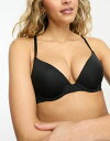 【送料無料】 エイソス レディース ブラジャー アンダーウェア ASOS DESIGN microfiber molded push-up bra in black Black(4)