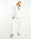  ヴェロモーダ レディース カジュアルパンツ ボトムス Vero Moda relaxed wide leg pants in white - part of a set WHITE