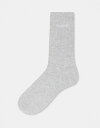 【送料無料】 コルージョン レディース 靴下 アンダーウェア COLLUSION Unisex branded sock in light gray Gray