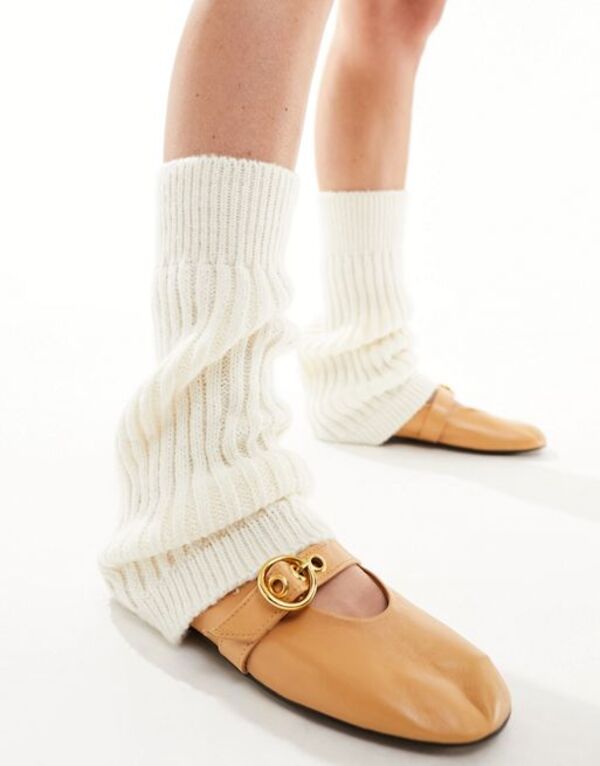 yz NC Be[W fB[X C A_[EFA Reclaimed Vintage knit leg warmers in cream CREAM