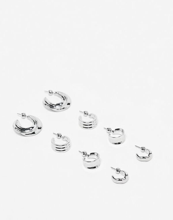 【送料無料】 トップショップ レディース ピアス・イヤリング アクセサリー Topshop Martha pack of 4 ..