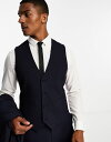 【送料無料】 エイソス メンズ タンクトップ トップス ASOS DESIGN slim suit vest in navy NAVY
