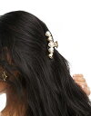 エイソス   ヘアアクセサリー 【送料無料】 エイソス レディース ヘアアクセサリー アクセサリー ASOS DESIGN hair clip claw with faux pearl heart design in gold tone Gold