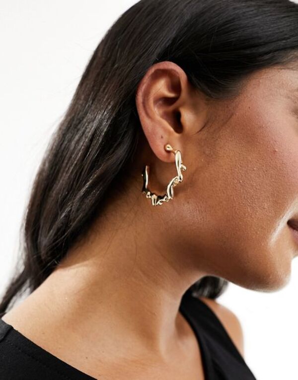 【送料無料】 エイソス レディース ピアス・イヤリング アクセサリー ASOS DESIGN hoop earrings with ..