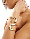 エイソス 【送料無料】 エイソス レディース ブレスレット・バングル・アンクレット アクセサリー ASOS DESIGN cuff bracelet with wrap around open design in gold tone Gold