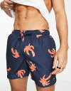 yz t@[[ Y n[tpcEV[c  Farah palm print swim trunks in navy Navy