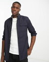 【送料無料】 フレンチコネクション メンズ シャツ トップス French Connection long sleeve overshirt in navy NAVY