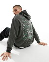 エイソス 【送料無料】 エイソス メンズ パーカー・スウェット フーディー アウター ASOS DESIGN oversized hoodie in khaki with floral back print Beluga