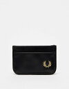 yz tbhy[ Y z ANZT[ Fred Perry coated polyester card holder in black Black