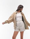 【送料無料】 トップショップ レディース コート アウター Topshop premium real leather soft suede oversized bomber jacket in sand Sand