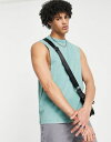 【送料無料】 エイソス メンズ タンクトップ トップス ASOS DESIGN heavyweight relaxed tank top in light blue acid wash Brittany blue