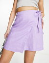 【送料無料】 アンドアザーストーリーズ レディース スカート ボトムス & Other Stories linen wrap mini skirt in lilac Lilac