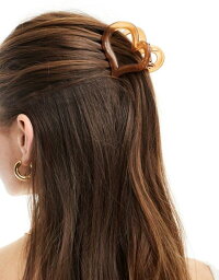 エイソス   ヘアアクセサリー 【送料無料】 エイソス レディース ヘアアクセサリー アクセサリー ASOS DESIGN hair claw with heart detail in brown Brown