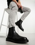 【送料無料】 ウォークロンドン メンズ ブーツ・レインブーツ シューズ Walk London Jagger chelsea boots in black leather Black
