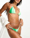 yz LfB[pc fB[X gbv̂  Candypants tri color block triangle bikini top in green Green