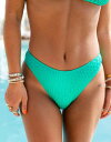 【送料無料】 サウスビーチ レディース ボトムスのみ 水着 South Beach X Miss Molly high leg crinkle bikini bottom in emerald gree..