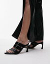 ̵ ȥåץå ǥ  塼 Topshop Gia pointed heeled sandals with buckles in black Black