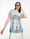  エイソス レディース Tシャツ トップス ASOS DESIGN Wednesday Addams oversized t-shirt with license placement graphic print Multi
