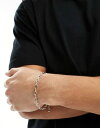 yz GC\X Y uXbgEoOEANbg ANZT[ ASOS DESIGN waterproof stainless steel chunky link chain bracelet in silver tone SILVER